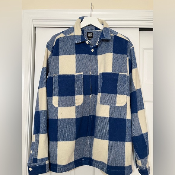 BDG Blue Flannel Jacket - Picture 1 of 2